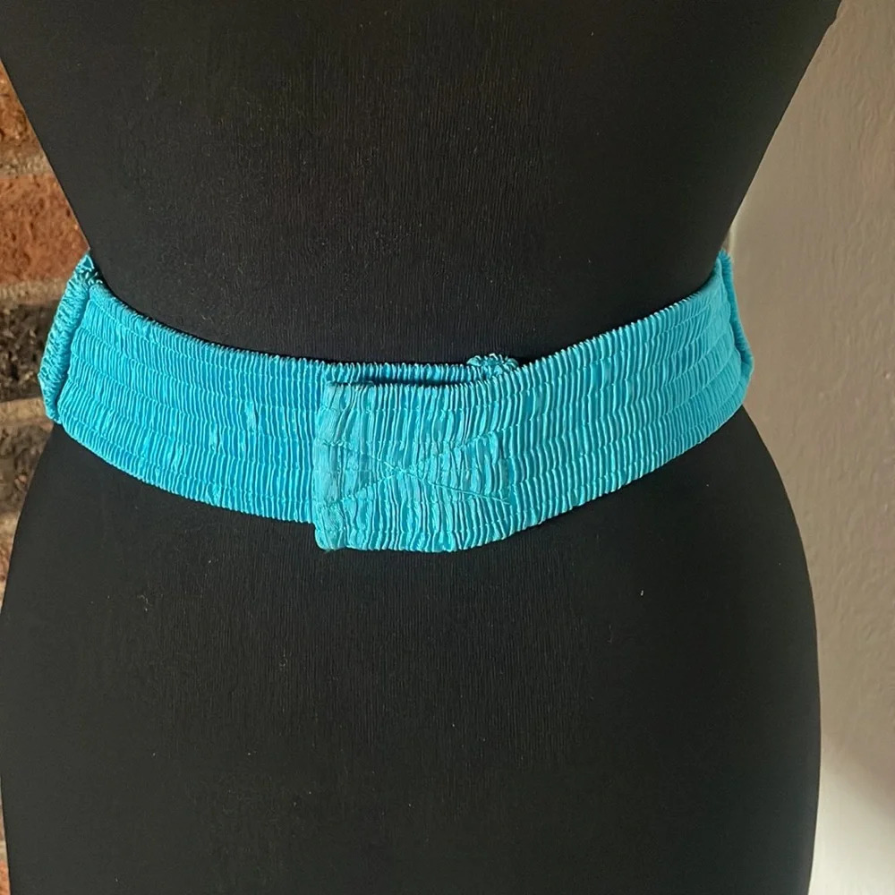 Vintage Teal Rope Belt - Picture 3 of 3